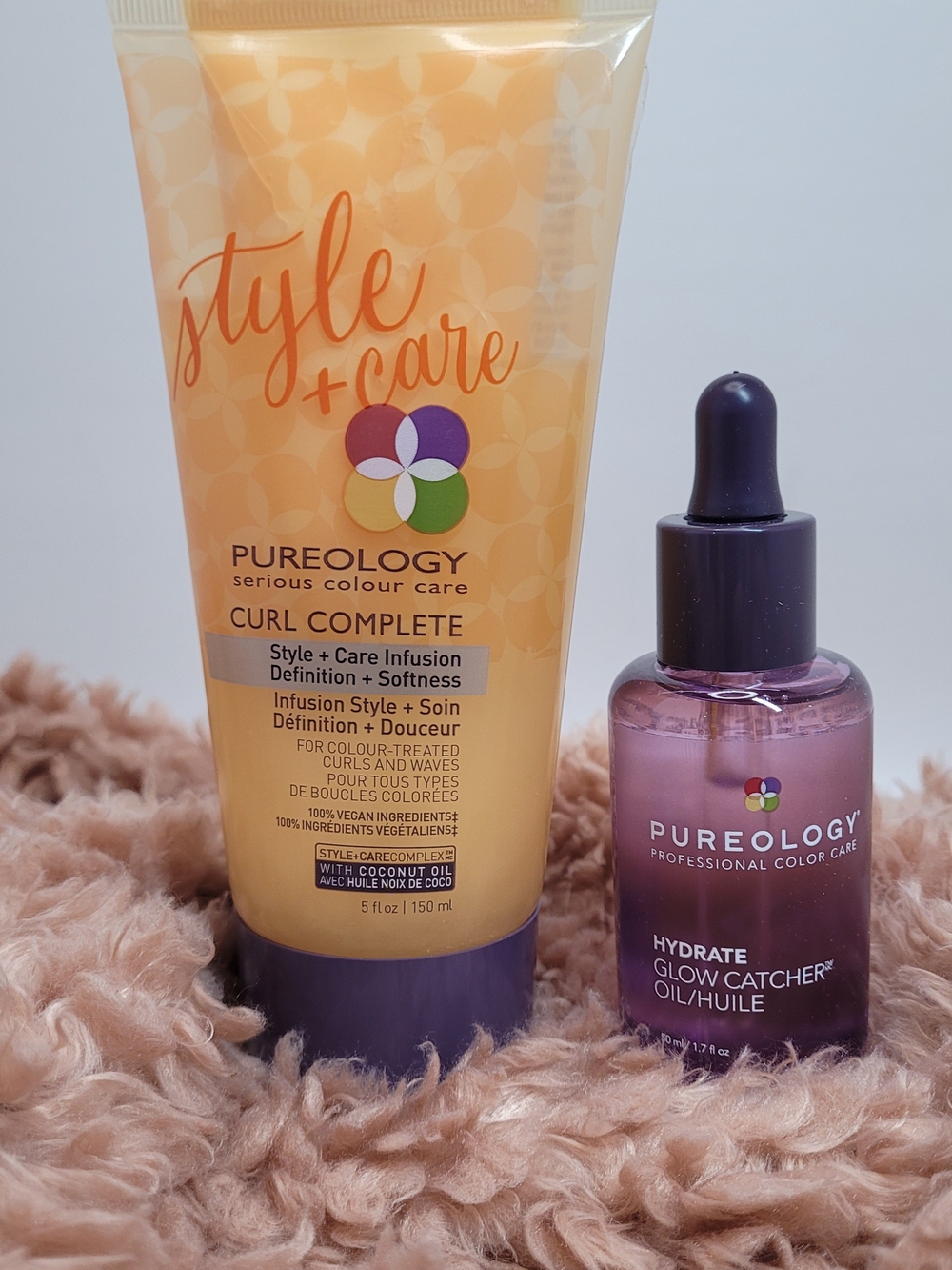 NEW Pureology Discontinued Curl Complete Cream & Hydrate Glow Oil Duo